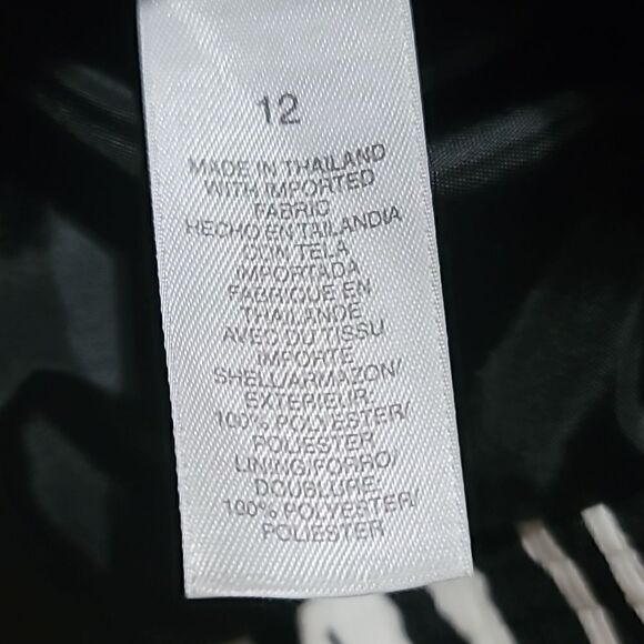 Liz Claiborne Black and White Animal Print Jacket Sz 12 - Picture 8 of 8